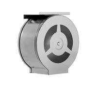TRUNXU istributeur Papier Toilette, Dévidoir Papier Toilette, Porte Papier Toilette Mural, Usage Commercial, Acier Inoxydable, avec Serrure(Silver)