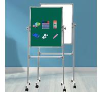 TRUNXUCL Tableau Magnetique Double Face, Tableau Blanc Effacable Sur Pied, Whiteboard Roulette, Hauteur Réglable(50x70cm/20x27.5in)