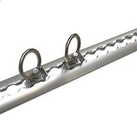 Trupa Rail d'arrimage semi-circulaire en aluminium de 2 m + 2 raccords avec anneau 2 m