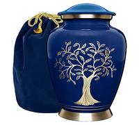Trupoint Memorials Grande urne funéraire en Forme d'arbre de Vie pour Les Cendres humaines - Une urne Chaude et Simple Qui Fait Un Endroit de Repos pour Votre Bien-aimé - avec Sac en Velours