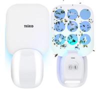 TruRid Piège à mouches d'intérieur rechargeable électronique UV pour mouches domestiques, mouches des fruits, moucherons, mites et insectes volants Comprend un appareil électrique et 3 recharges de