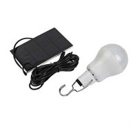 Trurovem Ampoule solaire pour abri de jardin, lanterne LED portable à suspendre avec câble pour poulet, jardin, terrasse, cour, crochet de lampe rechargeable 900 mAh, éclairage extérieur étanche IP44