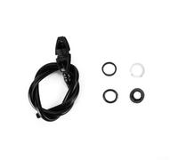Trurovem Compound Bow Peep Sight avec lentille clarifiante, tube en silicone pour visée, tube en caoutchouc de 30 cm, kit judas avec câble E5 pour une visée précise et (6 x noir)
