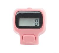 Trurovem Compteur manuel ergonomique avec grand écran LED, perle à clic silencieuse pour tricot et crochet, compteur de rangées de bagues jusqu'à 99999, rouge (rose)