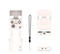 Trurovem Coque de protection en silicone pour console portable ANBERNIC RG40XXV, douce au toucher, anti-poussière, avec poignée antidérapante, coque adaptée aux appareils de jeu, noir (crème)