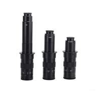 Trurovem CS C-Mount Microscope Zoom Objectif 0,7-4,5X pour Caméra Vidéo Inspection Industrielle Lentille Monoculaire Alliage PCB Bijoux LCD Écran Analyse Outil d'analyse Noir 142 mm (300X)