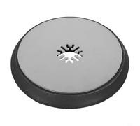 Trurovem Disque de ponçage rond de 115 mm pour outil multifonction oscillant, en acier inoxydable + pour plaque de ponçage EVA pour accessoire multimaster, outil de lissage pour bois dur, métal