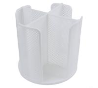 Trurovem Distributeur de tasses rotatif avec 4 compartiments pour gobelets en papier et couvercles de 140 à 473,6 g, support de tasses à café en plastique pour bureau, bar, comptoir de cuisine, blanc