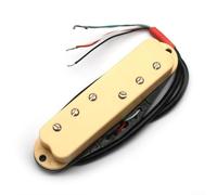 Trurovem Humbucker Micro pour guitare électrique, 3 + 3 pièces réglables, taille de bobine, résistance 9 K Ohm avec aimant puissant, design compact ST pour des tons riches, noir (jaune)