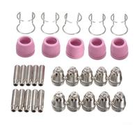 Trurovem Kit de 30 consommables pour coupe-plasma AG60 SG55, ensemble d'isolation de buses d'électrode, pièces métalliques pour une coupe précise et un remplacement facile
