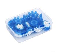 Trurovem Lot de 16 crampons rapides 3.0 en caoutchouc 8 points antidérapants pour chaussures - Kit de remplacement rouge/blanc (bleu-blanc)
