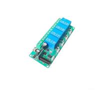 Trurovem Module de commutateur de relais pour contrôleur domotique pour contrôle vocal et application, entrée AC/DC 7-32 V, calendrier de synchronisation et contrôle de groupe, boîtier en métal, bleu