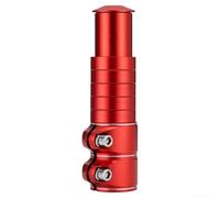 Trurovem Rehausseur de potence de vélo en alliage d'aluminium, extension de guidon réglable pour VTT, vélo CNC avec verrouillage à double vis, rouge (13 cm, rouge)