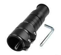 Trurovem Rehausseur de potence de vélo en alliage d'aluminium, extension de guidon réglable pour VTT, vélo CNC avec verrouillage à double vis, rouge (13 cm, noir)