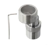 Trurovem Robinet réglable à 360 degrés coudé incurvé, adaptateur de robinet d'angle à vis excentrique, raccord de tuyau en acier inoxydable pour cuisine et salle de bain, connecteur en S rotatif avec