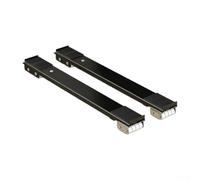 Trurovem Support de base réglable pour machine à laver avec 24 roulettes, chariot à roulettes en acier robuste pour réfrigérateur, sèche-linge, support de hauteur antichoc de 46,5 à 72 cm, noir