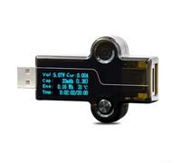 Trurovem Testeur de tension USB de 2,4 cm, chargeur de banque d'alimentation 3-25 V avec décharge de batterie, détecteur de tension réelle pour une analyse de charge rapide et