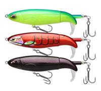 TRUSCEND Easy Catch Popobait avec Hameçon BKK, Équilibre Parfait Entre Son, Éclaboussure et nage, Leurre de Surface Whopper Popper, Leurre Popper Topwater pour Brochet, Perche, Truites, Basse, Silure
