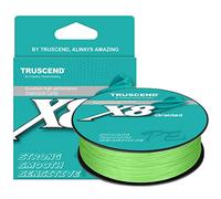 TRUSCEND Ligne de Pêche Tressée X8, Fil PE Résistant et Durable, Ultra Fin et Fluide pour Lancer Parfait, Matériel de Pêche en Eau Douce Indispensable, Cadeau pour Homme