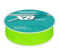 TRUSCEND Ligne de Pêche Tressée X8, Fil PE Résistant et Durable, Ultra Fin et Fluide pour Lancer Parfait, Matériel de Pêche en Eau Douce Indispensable, Cadeau pour Homme