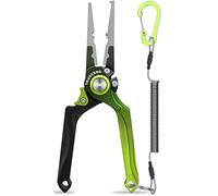 TRUSCEND Pince de pêche en Eau salée, Accessoires de pêche, Multifonctionnelle Ciseaux Coupe Ligne, équipement de pêche, poignée en Aluminium/Caoutchouc Pince, Cadeaux de pêche pour Les Hommes