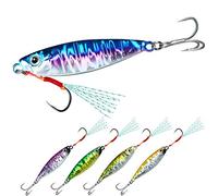 TRUSCEND Système de Spinners de Pêche à Deux Voies pour Spinning, Cucharas pour Jigging, Leurres de Queue de Coq avec Corps en Cuivre Flash et Lame, Leurres de Feuille pour Crappie d’Eau Douce, Appâts