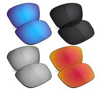 TRUSHELL Verres polarisés de rechange pour lunettes de soleil Oakley Split Shot OO9416, Bleu océan + noir + argent + rouge feu, Split Shot