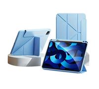 Trusmi Ultra Slim Origami Stand Case pour iPad Pro 9.7 Pouces (2016) - Smart Auto Wake/Sleep Cover, Cuir PU léger, Élégant Support de Protection Pliable (Modèle A1673/A1674/A1675) (Bleu Ciel)