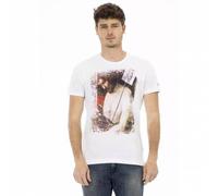 Trussardi - T-shirt à manches courtes avec charme graphique - Homme - Tops - Blanc - Taille: 2XL