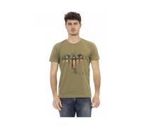 Trussardi - Tee élégant vert artistique - Homme - Tops - Vert - Taille: XL