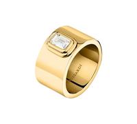 Trussardi Bague Femme, Acier, Collection T-DESIGN, Pierre Octogonale, Idées Cadeau Copine