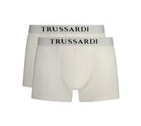 Trussardi - Bianco Cotton Boxer Short - Homme - Sous-vêtements - Blanc - Taille: 2XL