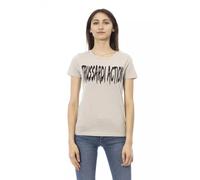 Trussardi - Élégant Tee Beige à Manches Courtes - Femme - Tops - Beige - Taille: 36 FR