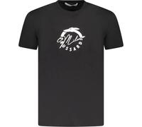 Trussardi Logo Print T-shirt manches courtes col rond basique noir : Taille - S Taille : S