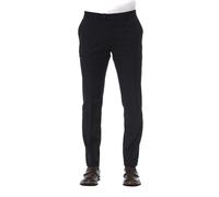 Trussardi - Pantalon Homme Élégant Laine Noir - Homme - Pantalons - Noir - Taille: XL