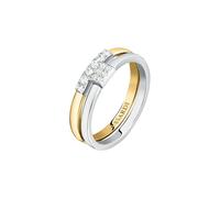 TRUSSARDI T-Logo Bague Femme en Acier, Zircons - TJAXC41012
