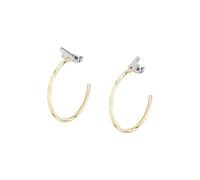 TRUSSARDI T-LOGO - Boucles d'Oreilles Femme en Acier et Zirconium - TJAXC31