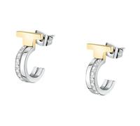 TRUSSARDI T-Logo Boucles d'oreilles femme en acier, zircons - TJAXC35