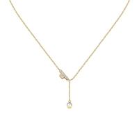 TRUSSARDI T-Logo Collier Femme en Acier, Zircon - TJAXC07