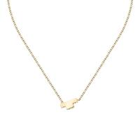 TRUSSARDI T-Logo Collier Femme en Acier, Zircon - TJAXC10