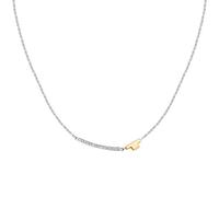 TRUSSARDI T-Logo Collier Femme en Acier, Zircons - TJAXC05
