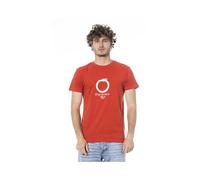 TRUSSARDI T-Shirt à Manches Courtes et col Rond pour Homme avec Logo imprimé en Pur Coton Article TRU2MTS03, 11 Red, M