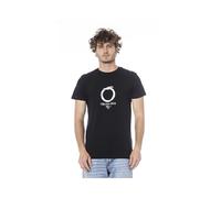 TRUSSARDI T-Shirt à Manches Courtes et col Rond pour Homme avec Logo imprimé en Pur Coton Article TRU2MTS03, 05 Black - Silver, M