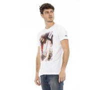 Trussardi T-Shirt beige / brun foncé / noir / blanc, Taille XXL