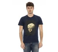 Trussardi - T-shirt décontracté à col rond - Homme - Tops - Bleu - Taille: S