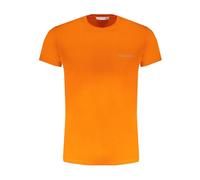 Trussardi - T-shirt en coton à col rond imprimé - Homme - Tops - Orange - Taille: XL