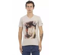 Trussardi - T-shirt Homme en Coton Beige - Homme - Tops - Beige - Taille: 3XL