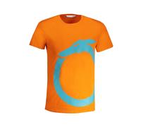 Trussardi - T-shirt orange en coton avec logo imprimé - Homme - Tops - Orange - Taille: L