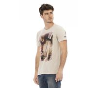 Trussardi T-Shirt sable / chocolat / rouge / noir, Taille L