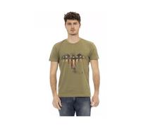 Trussardi - Tee élégant vert artistique - Homme - Tops - Vert - Taille: M